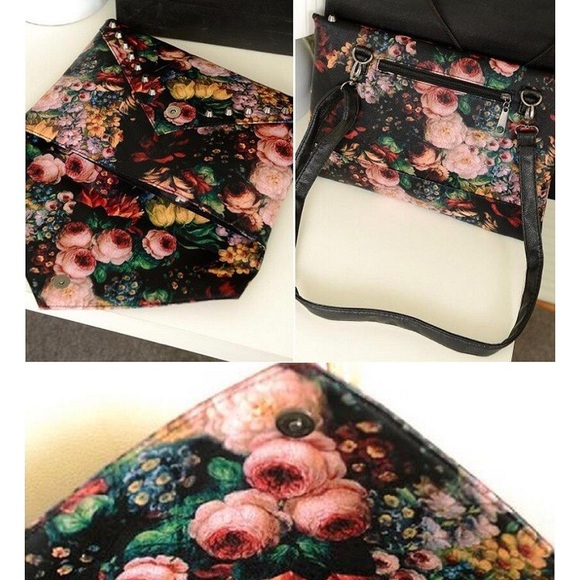 🆕 AMSTERDAM Studded Floral Clutch - Picture 5 of 6